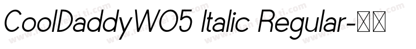 CoolDaddyW05 Italic Regular字体转换